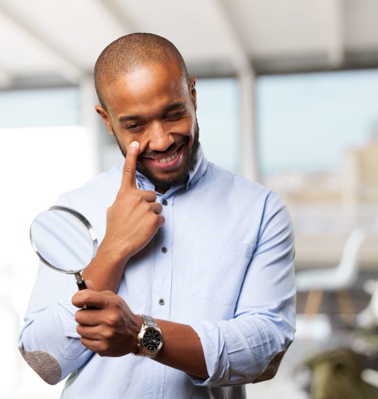 black businessman happy expression